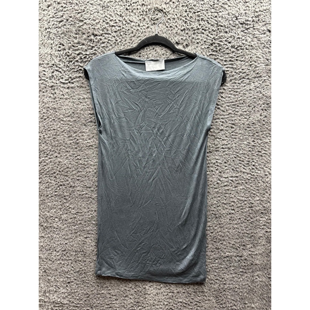 Modern Citizen Boat Neck Sleeveless Casual Tank Top Gray Womens Size M